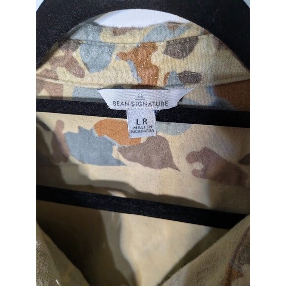 L.L. Bean Signature Archive Duck Camo Flannel Shirt LR Ladies RARE - Picture 2 of 6